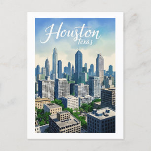Houston Texas Postcard Vykort