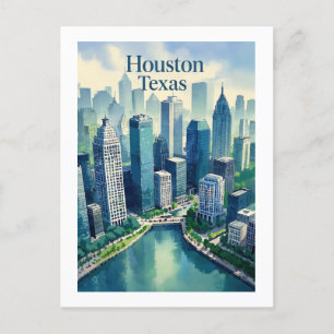 Houston Texas Postcard Vykort