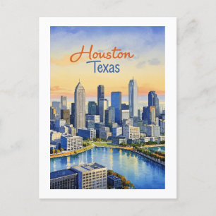 Houston Texas Postcard Vykort