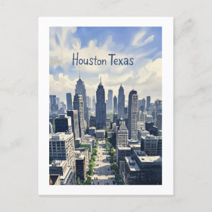 Houston Texas Postcard Vykort