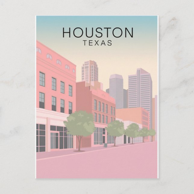 Houston Texas Postcard Vykort (Framsida)