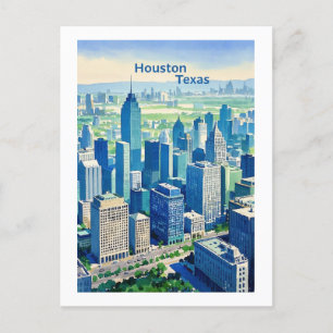 Houston Texas Postcard Vykort