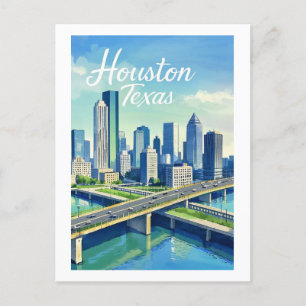 Houston Texas Postcard Vykort
