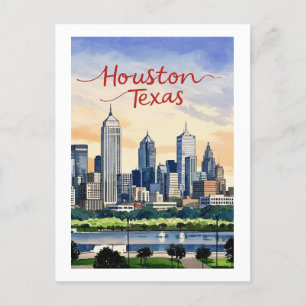 Houston Texas Postcard Vykort