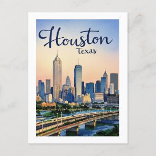 Houston Texas Postcard Vykort