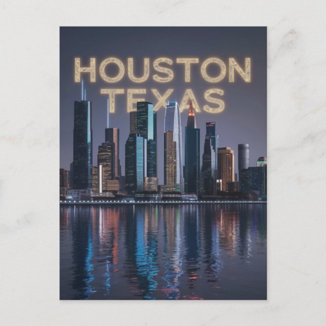 Houston Texas Postcard Vykort (Framsida)