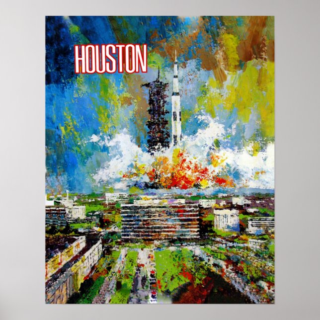 Houston, Texas reseaffisch Poster (Framsidan)