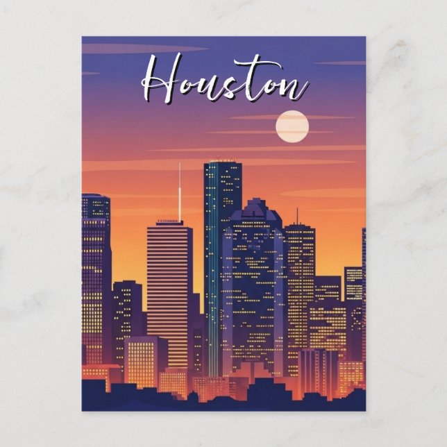Houston Texas Resor Vykort (Framsida)
