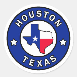 Houston Texas Runt Klistermärke