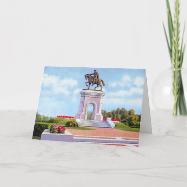 Houston Texas Sam Houston monument Kort (Framsida)