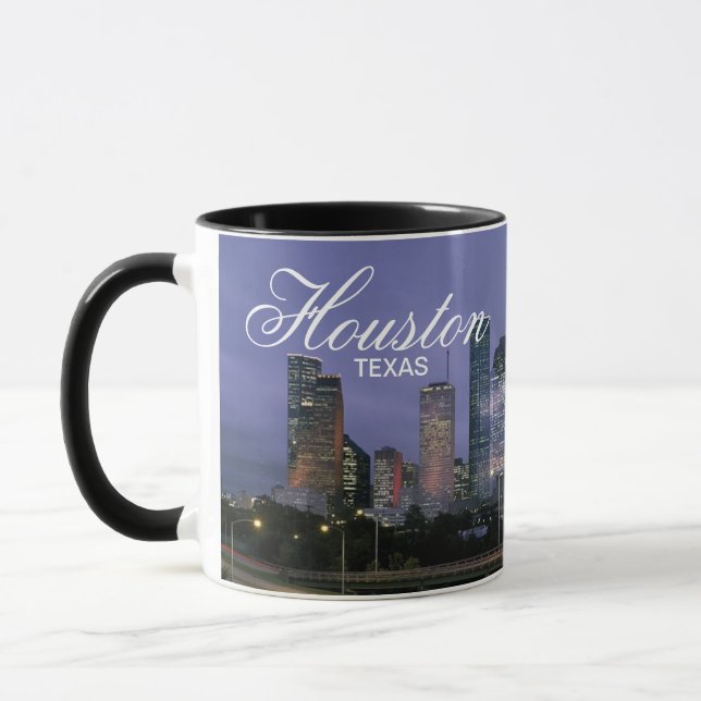 Houston Texas Siluett Kaffe Mugg (Vänster)