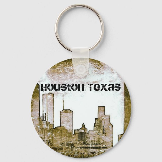 Houston Texas Skyline [Art] (Keychain) Nyckelring (Framsida)