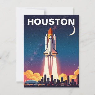 Houston Texas Skyline Cityscape fall Vykort
