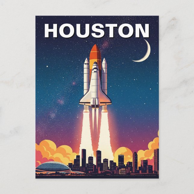 Houston Texas Skyline Cityscape fall Vykort (Framsida)