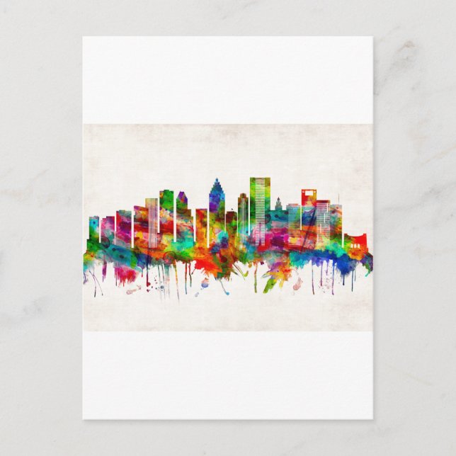 Houston Texas Skyline Inbjudan Vykort (Framsida)
