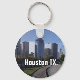 Houston Texas Skyline (Panoramic) Nyckelring
