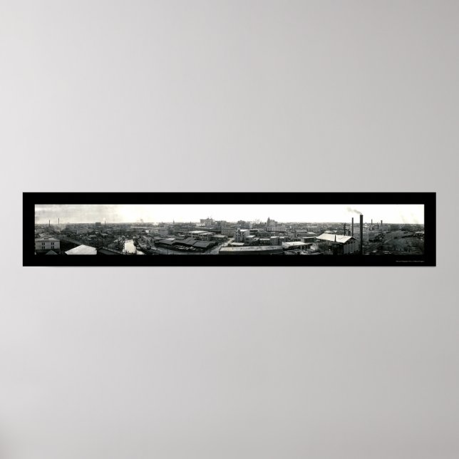 Houston Texas Skyline Photo 1909 Poster (Framsidan)