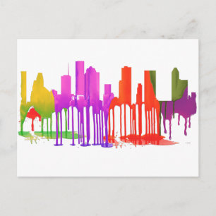 HOUSTON TEXAS SKYLINE PUDDLES - VYKORT