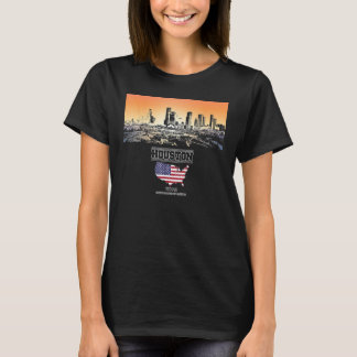 houston texas Skyline Vacation Souvenir City T Shirt