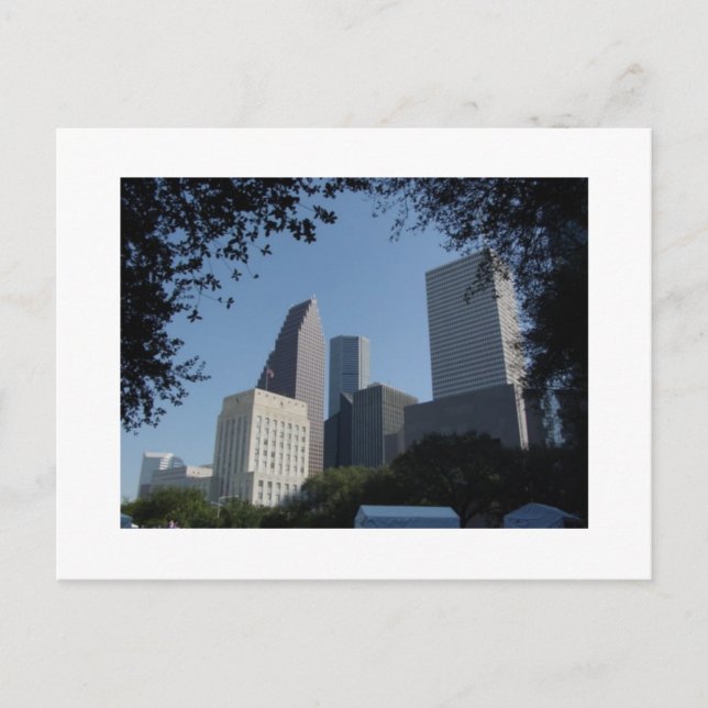 Houston Texas Skyline Vykort (Framsida)