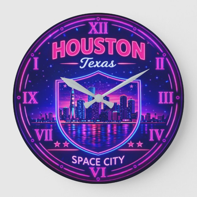 Houston Texas Space City  Stor Klocka (Framsida)