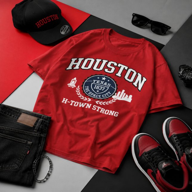 Houston Texas Space City  T Shirt (Skapare uppladdad)