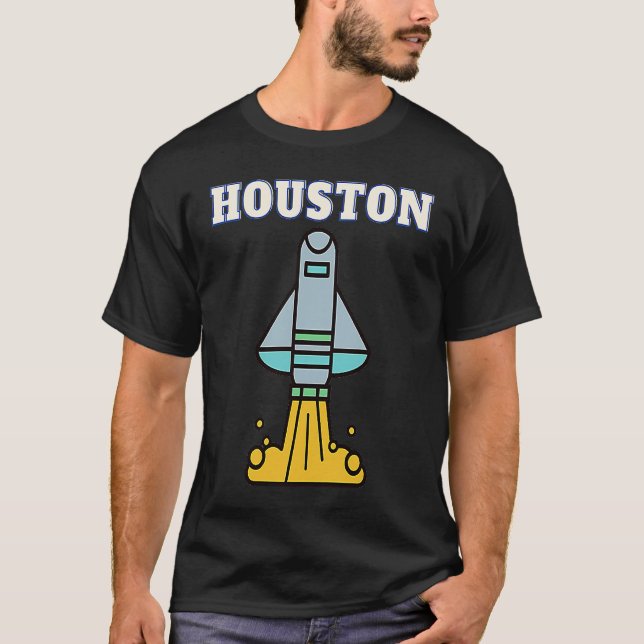 Houston Texas Spaceship  For Souvenir For T Shirt (Framsida)