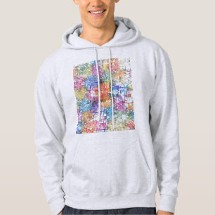 Houston Texas Stadskarta Hoodie