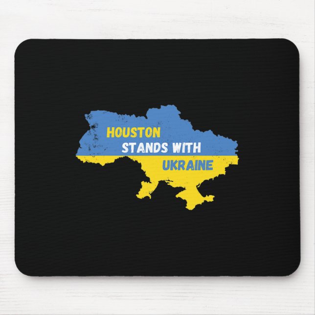 Houston Texas Står Med Ukraina  Musmatta (Framsidan)