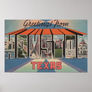 Houston Texas - stora brevplatser 3 Poster