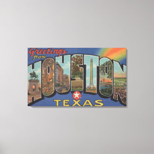 Houston Texas - stora brevplatser Canvastryck