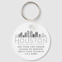 Houston, Texas Stylized Skyline | Anpassningsbar S