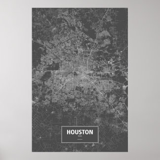 Houston, Texas (svartvitt) Poster