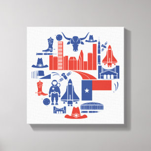 Houston Texas symboler Canvastryck