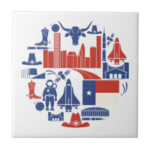 Houston Texas symboler Kakelplatta