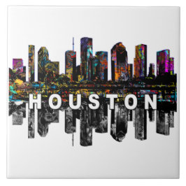 Houston, Texas täckt av graffiti Ceramic Tile Kakelplatta