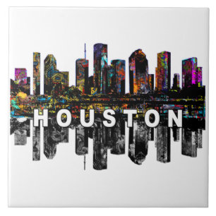 Houston, Texas täckt av graffiti Ceramic Tile Kakelplatta