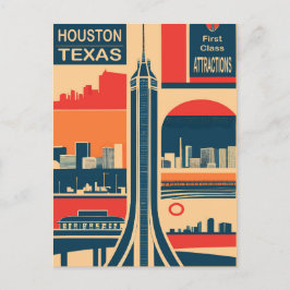 Houston, Texas, Tourist Attraktion, Travel Vykort