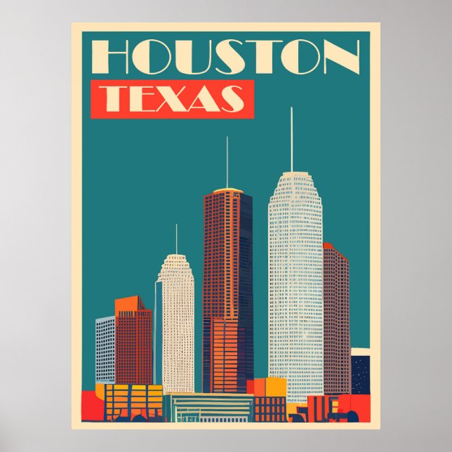 Houston, Texas, Travel Poster (Framsidan)