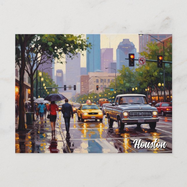 Houston Texas Travel Vykort (Framsida)