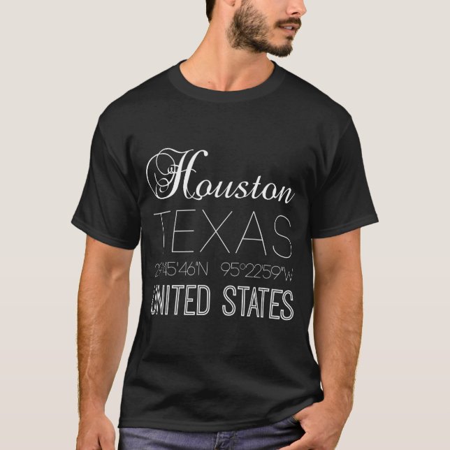 Houston, Texas, United Stater snyggt T Shirt (Framsida)