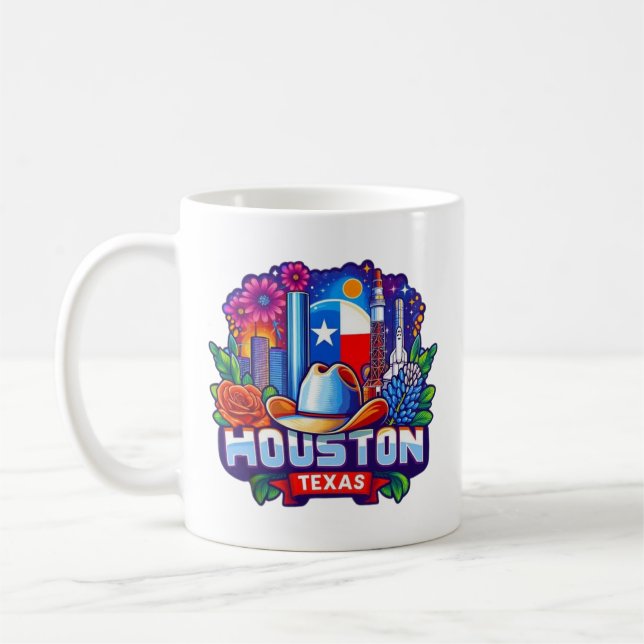 Houston, Texas USA Kaffemugg (Vänster)