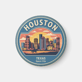 Houston Texas vintage Magnet