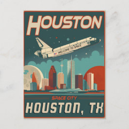 Houston, Texas - Vintage Vykort