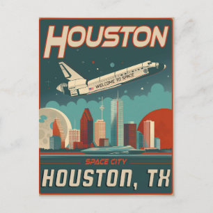 Houston, Texas - Vintage Vykort