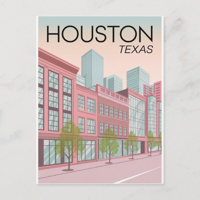 Houston Texas Vykort (Framsida)