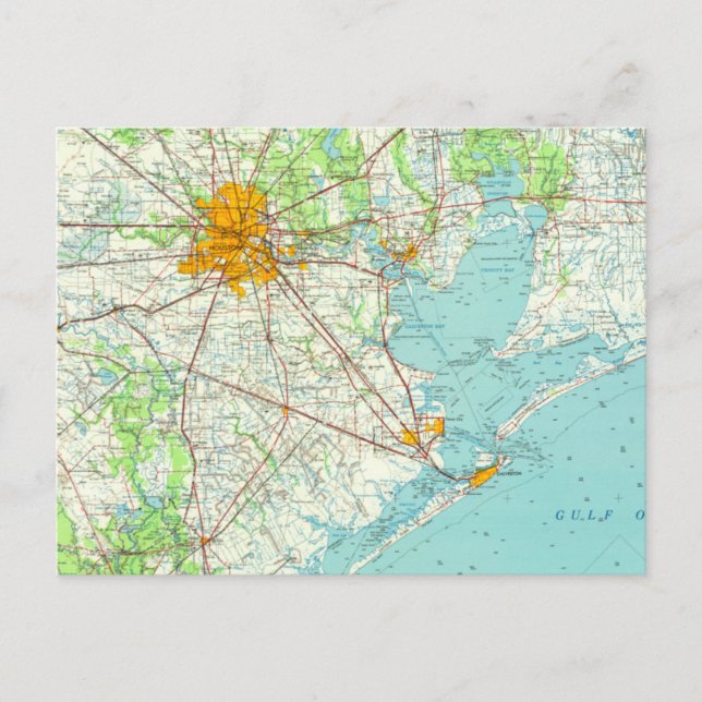 Houston Texas vykort (Framsida)