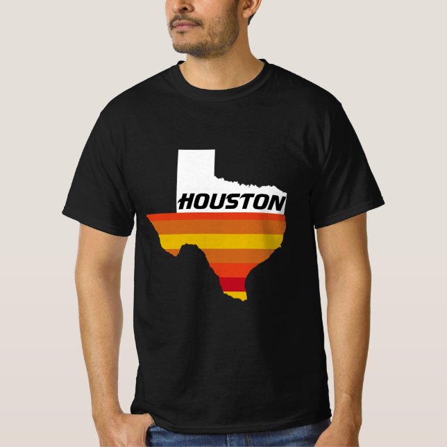 Houston Throwback Retro Astros Baseball Gift Tees T Shirt (Framsida)