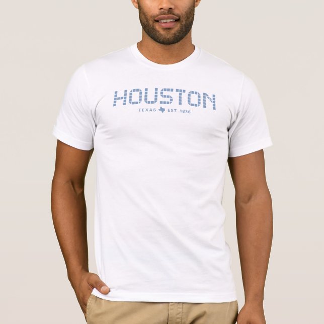 Houston Tile, Blue Tile, Houston Texas T Shirt (Framsida)