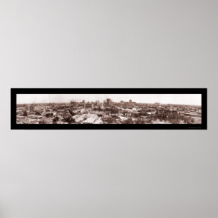 Houston TX panorama- foto 1924 Poster